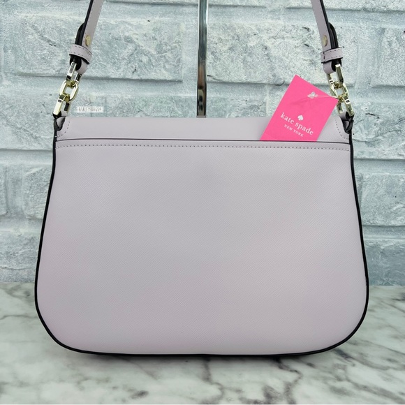 Kate Spade Staci Saffiano Shoulder Bag Crossbody & Wallet In Lilac Moon - Picture 4 of 16
